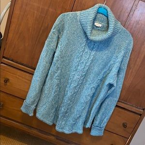 Long sleeve blue and grey sweater